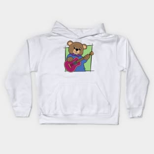 Bear Cub Guitar Music Kids Hoodie